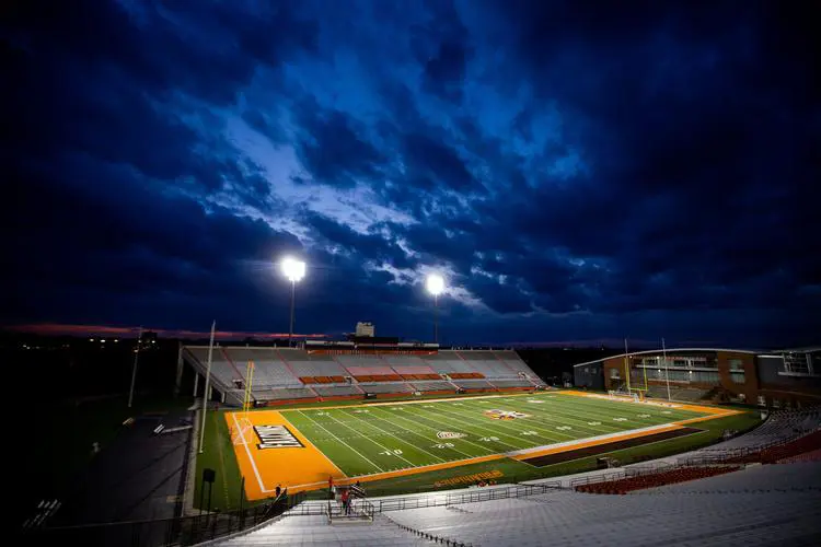 Movie night under the stadium lights